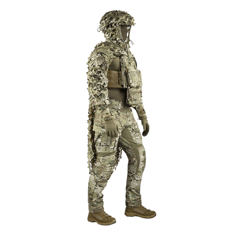 M-Tac Alder Camouflage Suit i camouflagemateriale til ujævnt terræn, designet til snigskytter, vist i galleri position 1.