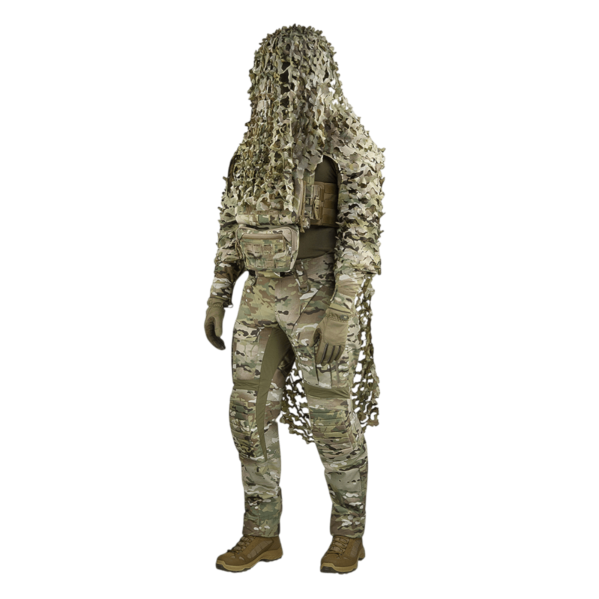 M-Tac Alder Camouflage Suit til snigskytter, letvægts rip-stop nylon, designet til usynlighed i ujævnt terræn, Laser Cut teknologi.