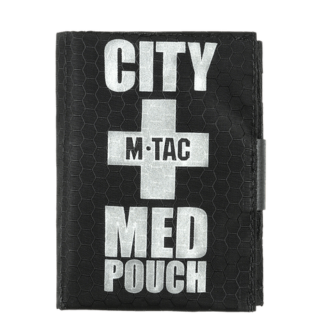 M-Tac City Med Pouch Hex i hexagonmønstret ripstopmateriale, kompakt førstehjælpskit med robuste sømme, vist i galleri position 1.