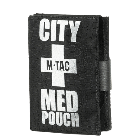 M-Tac City Med Pouch Hex i hexagonmønstret ripstopmateriale, kompakt førstehjælpskit med praktisk lukning, vist i galleri position 1.