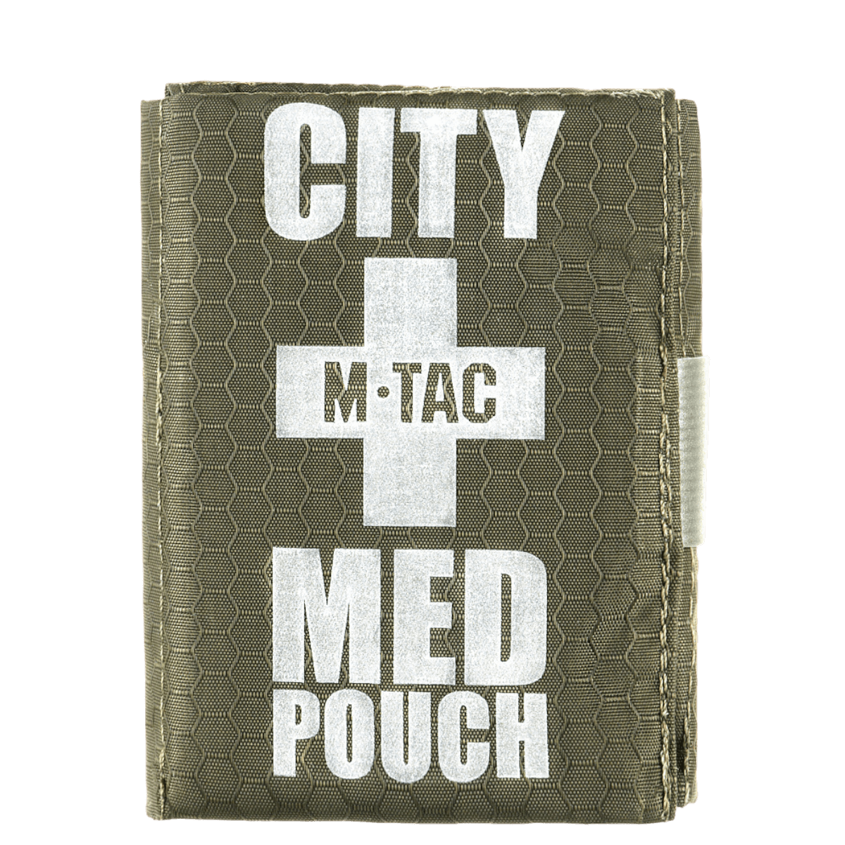 M-Tac City Med Pouch Hex kompakt og robust førstehjælpskit med Velcro-lukning og medicinsk kors på fronten.