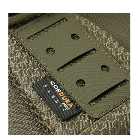 M-Tac Cross Taske Slim Elite Hex i Cordura 500 og Hex materiale, visning af taskens robuste og stilfulde designdetaljer.