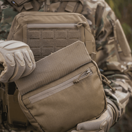 M-Tac Lomme til Tilbehør Lower Large Elite Plate Carrier i slidstærkt Cordura 500D med lynlåslomme og MOLLE-kompatibelt design, galleri position 1