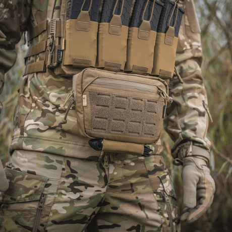 M-Tac Lomme til Tilbehør Lower Large Elite Plate Carrier i slidstærkt Cordura 500D med NIJ-certificering, taktisk pouch, galleri position 1