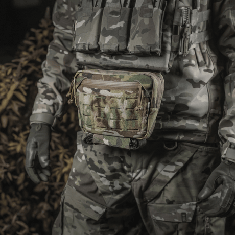 M-Tac Lomme til Tilbehør Lower Large Elite Plate Carrier i slidstærkt Cordura 500D med NIJ-certificering, tactical pouch, galleri position 1