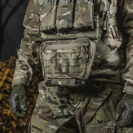 M-Tac Lomme til Tilbehør Lower Large Elite Plate Carrier i slidstærkt Cordura 500D med NIJ-certificering, taktisk lomme, galleri position 1