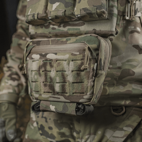 M-Tac Lomme til Tilbehør Lower Large Elite Plate Carrier i slidstærkt Cordura 500D med NIJ-certificering, tactical pouch, galleri position 1