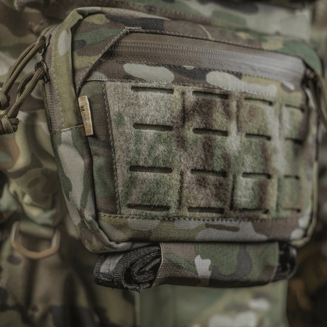 M-Tac Lomme til Tilbehør Lower Large Elite Plate Carrier i Cordura 500D med NIJ-certificering, kamufleret taktisk pouch, galleri position 1