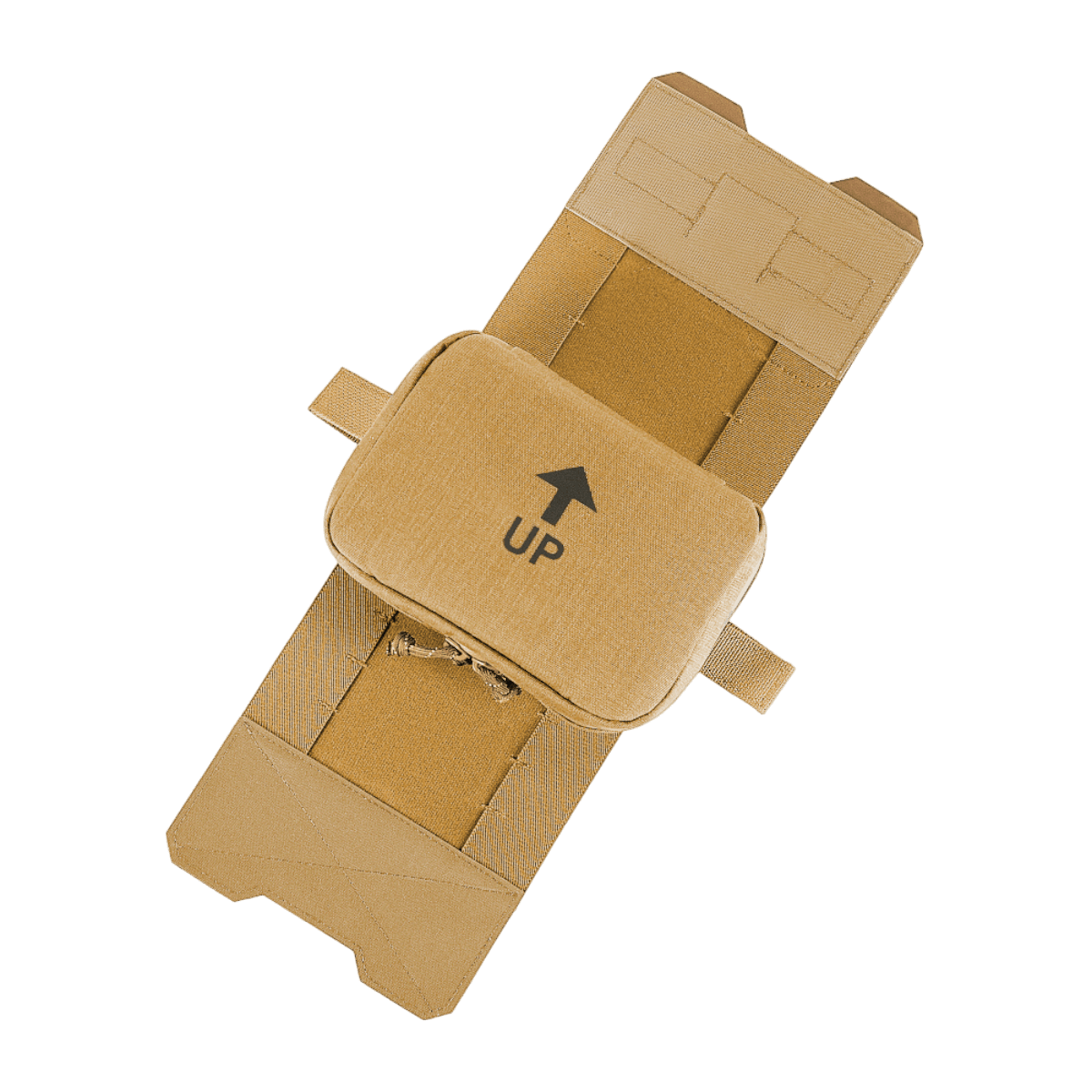 M-Tac Horisontal Medic Lomme Large Elite i Cordura 500D, førstehjælpskit taske og base, åben visning.