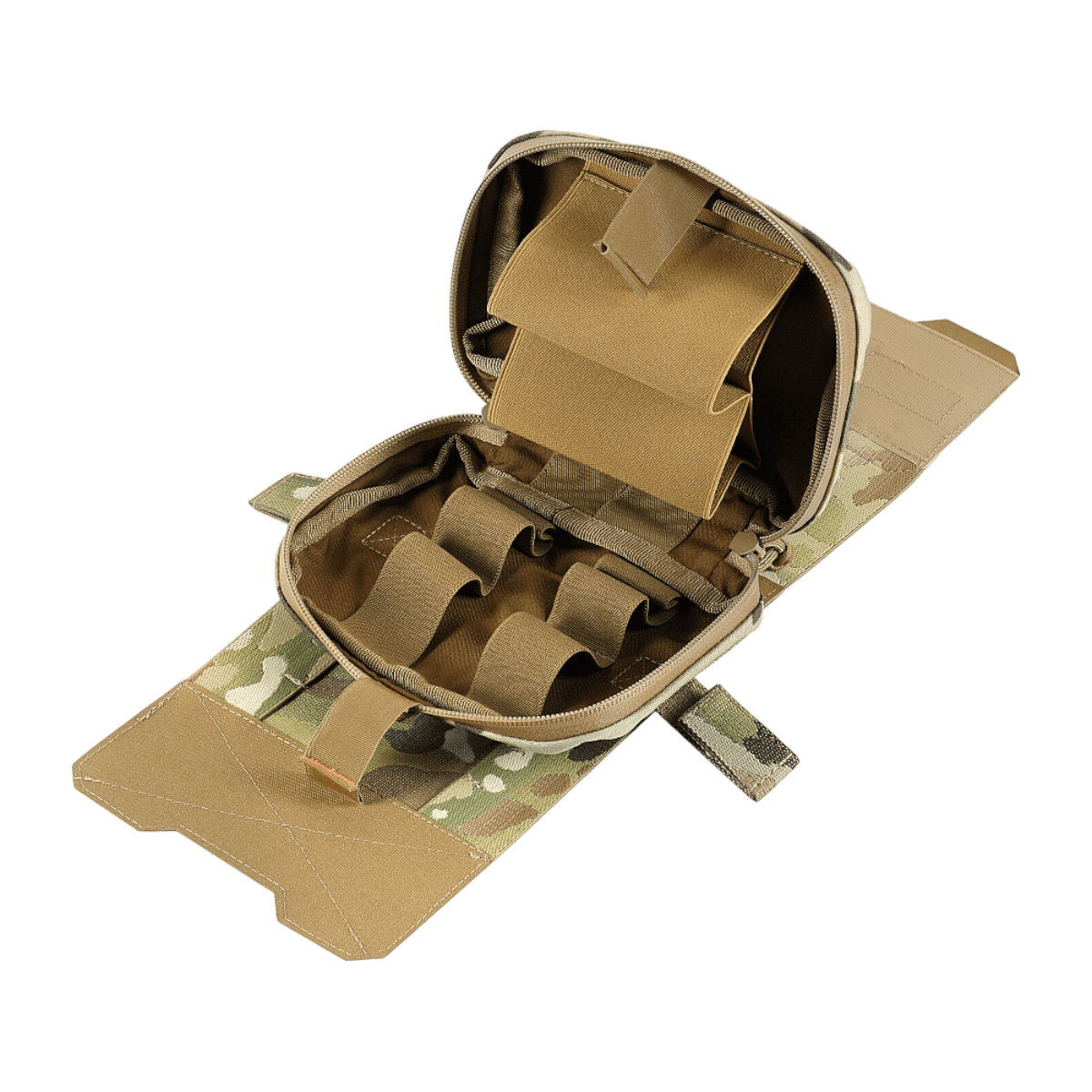 M-Tac Horisontal Medic Lomme Large Elite i Cordura 500D, åben taske, organiseret indvendigt, perfekt førstehjælpskasse