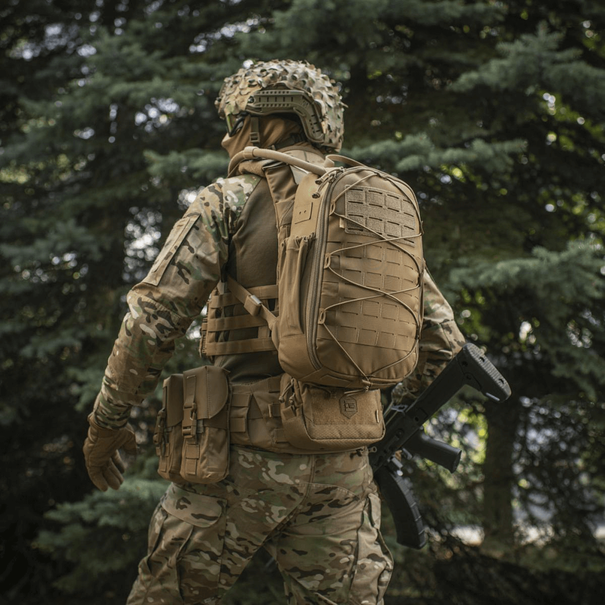 M-Tac STURM Elite Rygsæk i Cordura 500D, 15L kapacitet med MOLLE Laser Cut frontpanel, taktisk design til kortvarige feltture