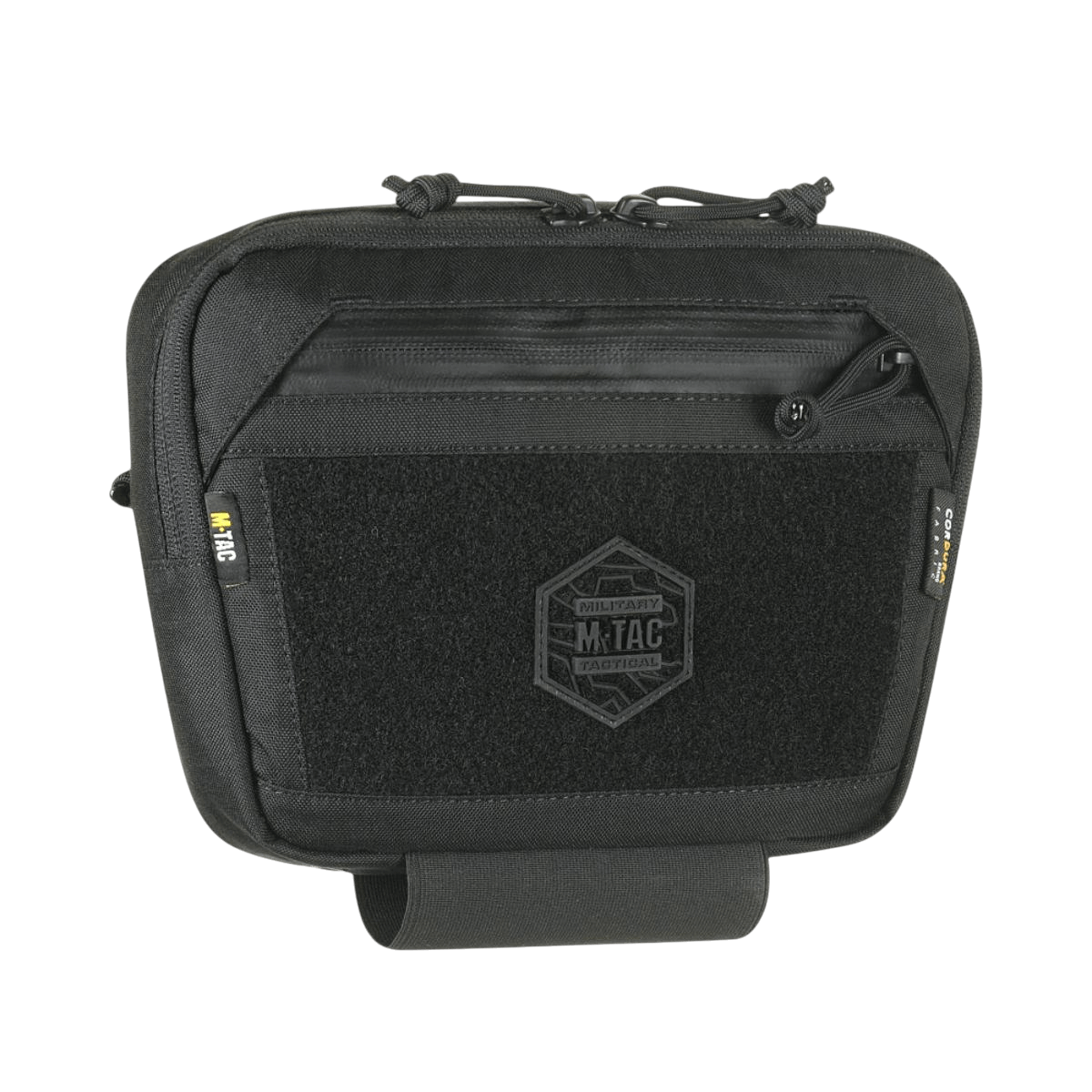 M-Tac Large Elite Gen.II Skuldertaske i sort Cordura 500D med front Velcro-panel og YKK-lynlåse for taktisk brug