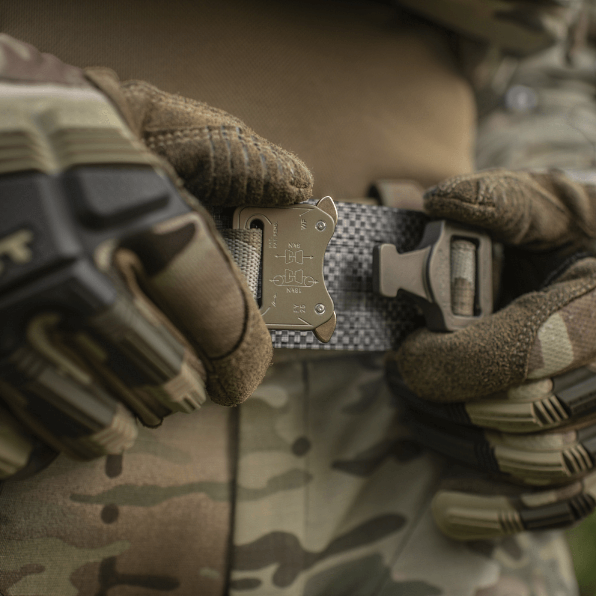 M-Tac Tiger Bælte Cobra Buckle til taktisk brug, nem fastgørelse af udstyr