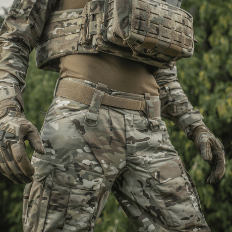M-Tac Tiger Bælte Cobra Buckle i multicam med justerbar fastgørelse og slidstærkt bæltemateriale til taktisk udstyr, galleri position 1.