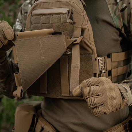 M-Tac Frontpanel til Cuirass QRS Plate Carrier 3 Magasiner i elastisk materiale med NIJ-certificering, taktik og funktionalitet, galleri position 1