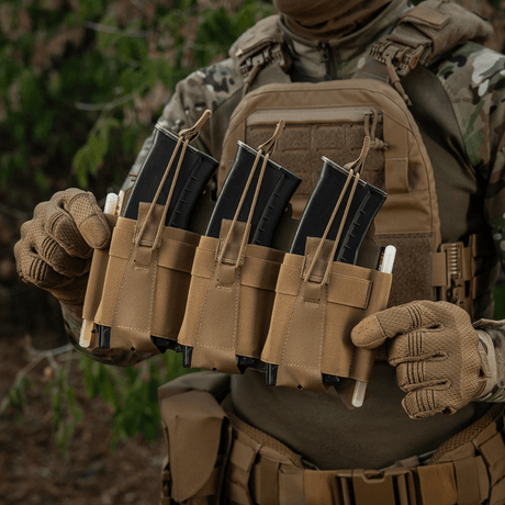 M-Tac Frontpanel til Cuirass QRS Plate Carrier 3 Magasiner i elastisk materiale med NIJ-certificering, funktionelt design, galleri position 1