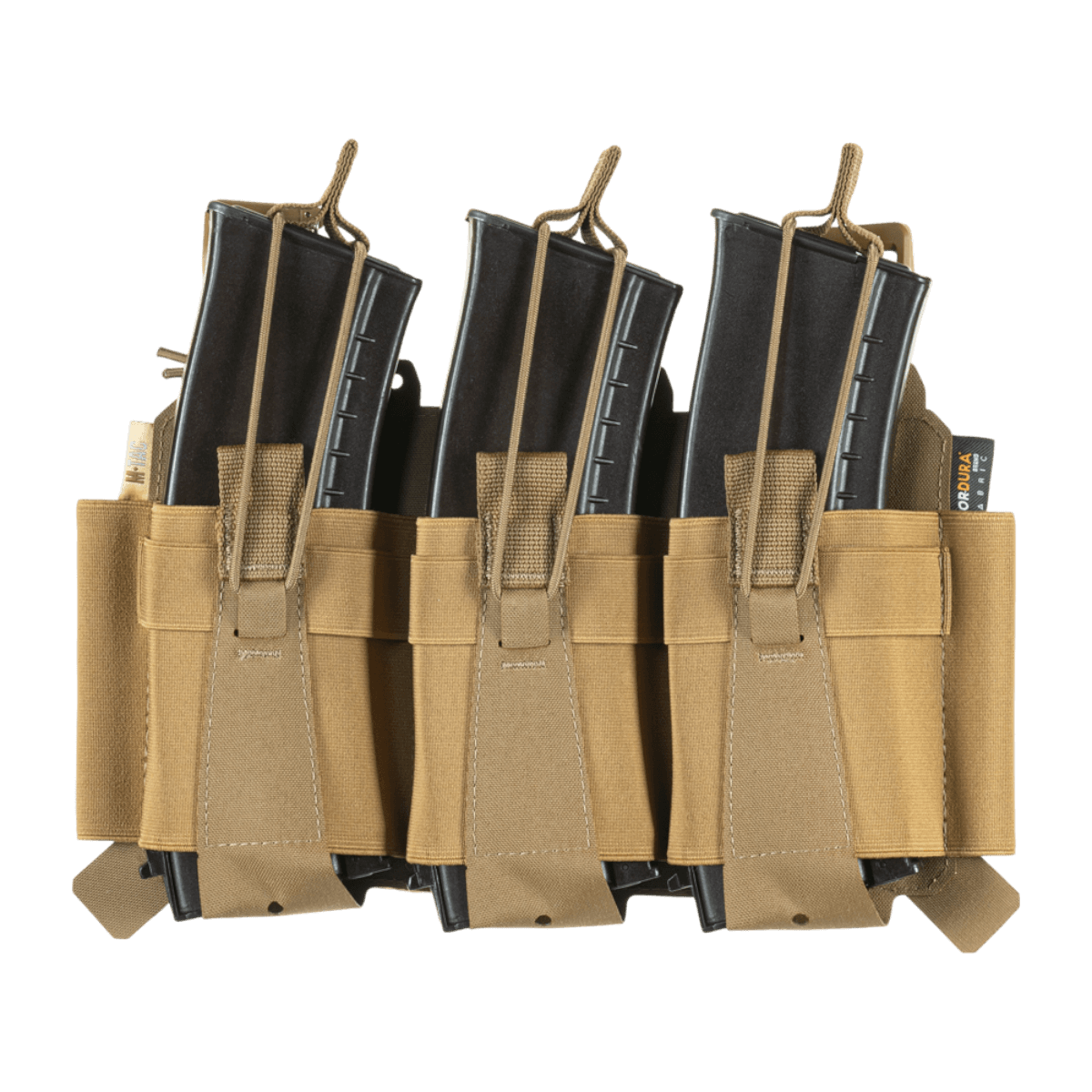 M-Tac Frontpanel til Cuirass QRS Pladebærer Tre Magasiner til AK/AR, lavet af elastik og slidstærk Cordura Squadron materiale.