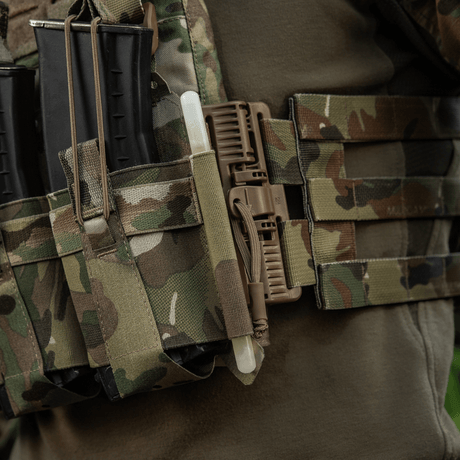 M-Tac Frontpanel til Cuirass QRS Plate Carrier 3 Magasiner med elastisk camouflagemateriale og NIJ-certificering, galleri position 1.
