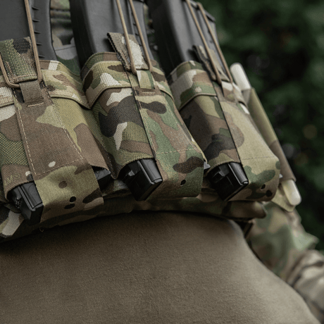 M-Tac Frontpanel til Cuirass QRS Plate Carrier 3 Magasiner i elastisk camouflagemateriale med NIJ-certificering, galleri position 1.