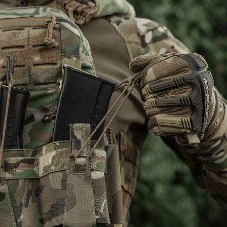M-Tac Frontpanel til Cuirass QRS Plate Carrier 3 Magasiner i elastisk camouflagemateriale med NIJ-certificering, galleri position 1.