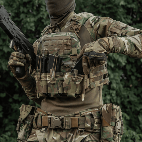 M-Tac Frontpanel til Cuirass QRS Plate Carrier 3 Magasiner i camouflage elastikmateriale med NIJ-certificering, galleri position 1.
