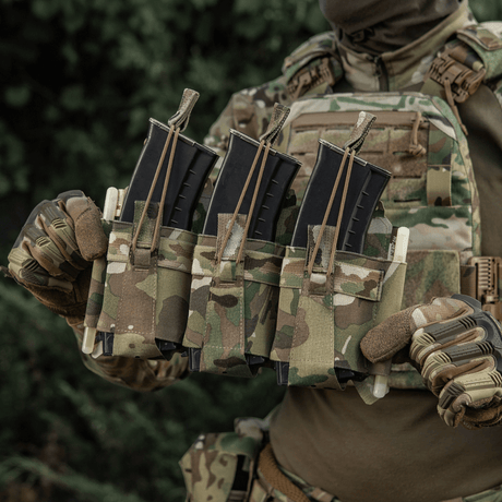 M-Tac Frontpanel til Cuirass QRS Plate Carrier 3 Magasiner i multicam med elastiske bånd og NIJ-certificering, galleri position 1