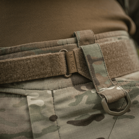 M‑Tac Internal Tiger Bælte i Cordura 500D materiale med Velcro og metalramme, perfekt til militære formål. Fås i flere størrelser.