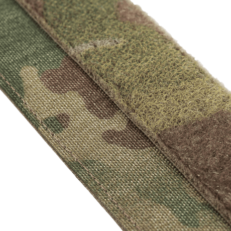 Nærbillede af M‑Tac Internal Tiger Bælte i Cordura 500D med velcro og camouflage mønster, ideelt til taktisk brug.