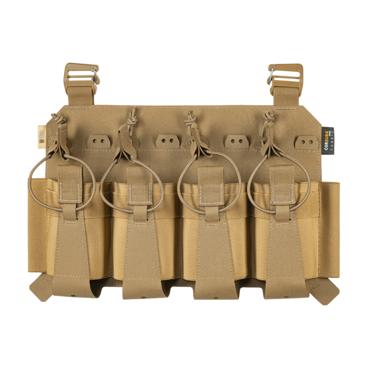 M-Tac Frontpanel til Plate Carrier Cuirass QRS til 4 Magasiner i slidstærk Cordura Squadron med elastiske magasinholdere.