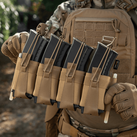 M-Tac Frontpanel til Plate Carrier Cuirass QRS til 4 Magasiner i elastisk materiale med NIJ-certificering, funktionel opbevaring, galleri position 1