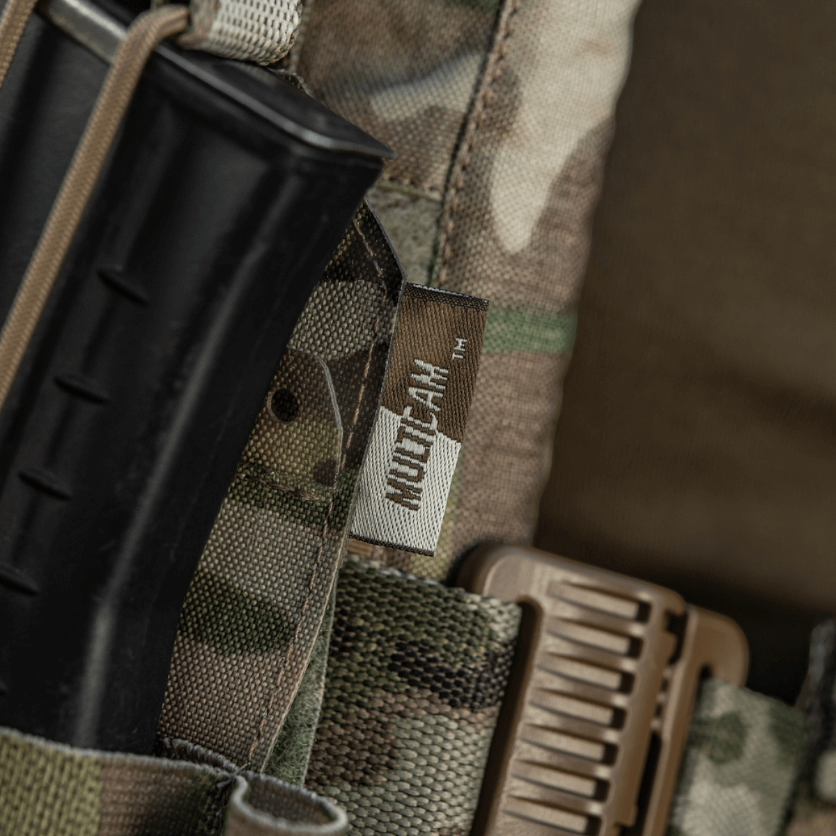 M-Tac Frontpanel til Plate Carrier Cuirass QRS til 4 Magasiner i slidstærkt Cordura materiale med elastikbånd til magasiner.