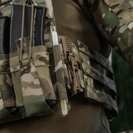 M-Tac Frontpanel til Plate Carrier Cuirass QRS til 4 Magasiner i multicam elastisk materiale med NIJ-certificering, galleri position 1