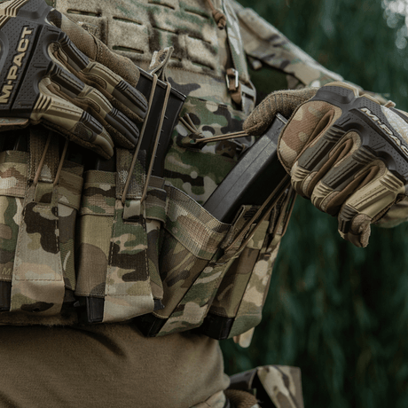 M-Tac Frontpanel til Plate Carrier Cuirass QRS til 4 Magasiner i camouflage elastisk materiale med NIJ-certificering, galleri position 1
