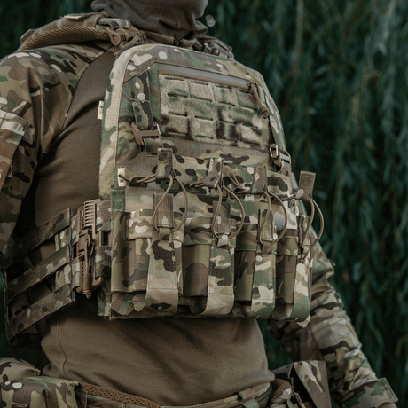 M-Tac Frontpanel til Plate Carrier Cuirass QRS til 4 Magasiner i multicam elastisk materiale med NIJ-certificering, galleri position 1
