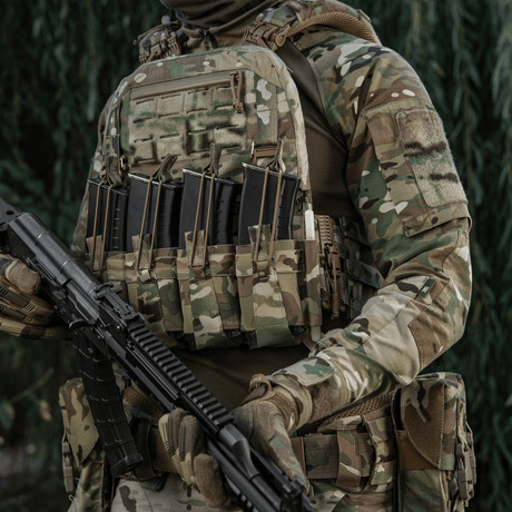 M-Tac Frontpanel til Plate Carrier Cuirass QRS til 4 Magasiner i multicam elastisk materiale med NIJ-certificering, galleri position 1