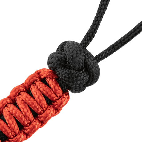 M-Tac Lanyard Scandinavian Small Chinese Knot med paracord og skandinavisk dekorativ perle i sort og rød farve
