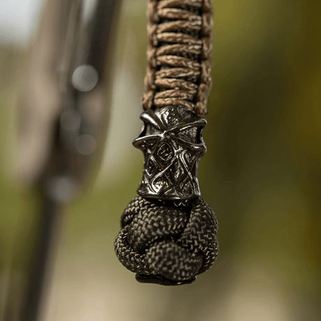 M-Tac Knife Lanyard Ninja i paracord med cupronickel perle, et stilfuldt tilbehør til lommen, 14,5 cm lang, fleksibel grebsforlængelse.