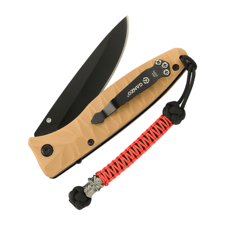 M-Tac Knife Lanyard Ninja af paracord, stilfuldt design med cupronickel perle, knivtilbehør til hurtig trækning og personliggørelse, længde 14,5 cm.