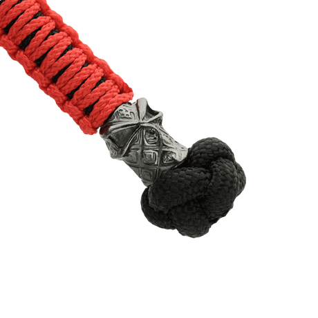 M-Tac Ninja Ver.2 Lanyard med flettet paracord og Ninja-motiv i cupronickel, ideel til knive og småt udstyr.