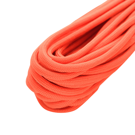 M-Tac Paracord Survival 15m stærk og let nylonparacord, 7 kerne-tråde, længde 15m, til militær, friluftsliv, orange farve
