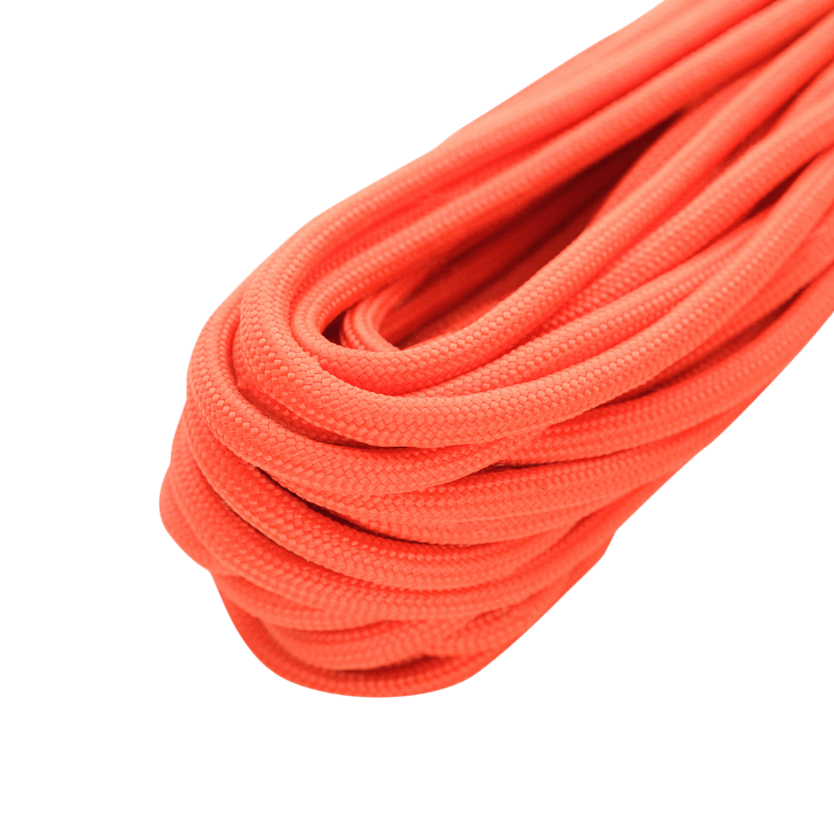 M-Tac Paracord Survival 15m i rød nylon med 7 kerne-tråde, jute og fiskesnøre, ideel til militær, friluftsliv og overlevelsesaktiviteter.