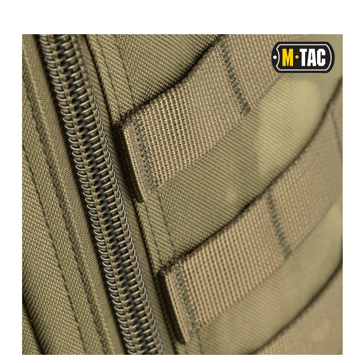 M-Tac Large Assault Pack Rygsæk med MOLLE system og lynlåsdetaljer i sandfarve