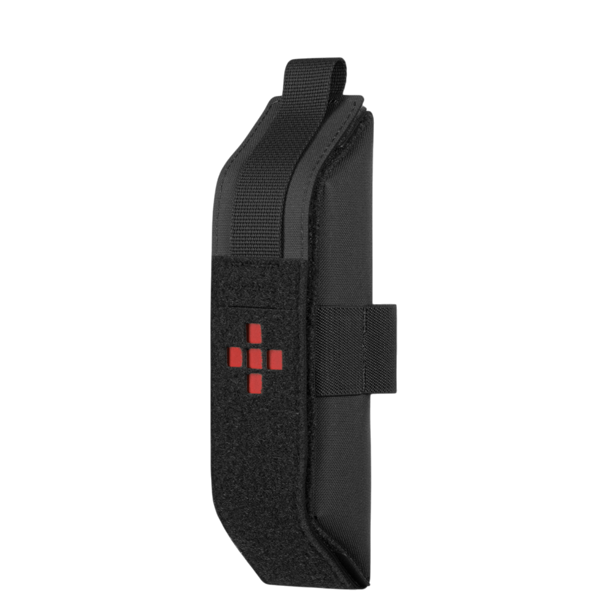 M-Tac Lomme til Tourniquet Closed i sort med rød markering, designet til beskyttelse og opbevaring af tourniquet i nødsituationer.
