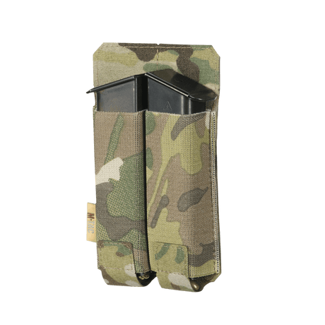 M‑Tac Double Magazine Pouch APS Laser Cut i robust Cordura til APS-magasiner, let og kompakt med elastik for sikker fastgørelse.