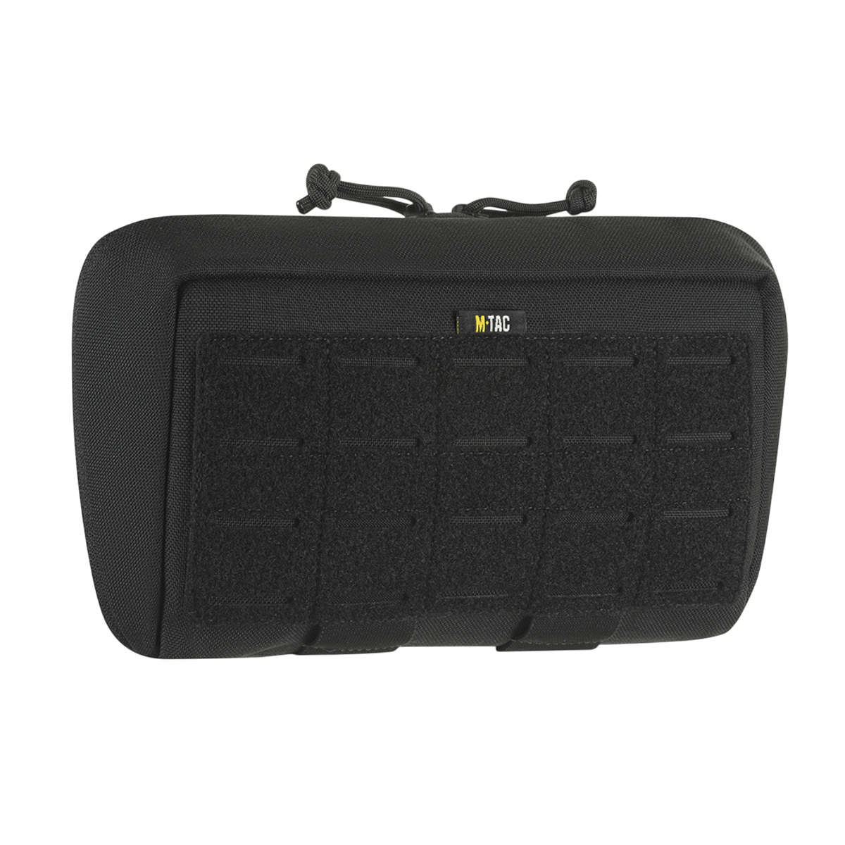 M-Tac Admin Pouch Large Elite i sort Cordura med velcro-panel til patches, ideel til opbevaring af taktisk udstyr.