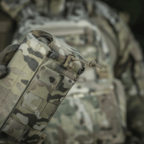 M-Tac Mediclomme Small Vertical Elite i multicam nylon med NIJ-certificering og intern IFAK-organizer vist i gallery position 1.