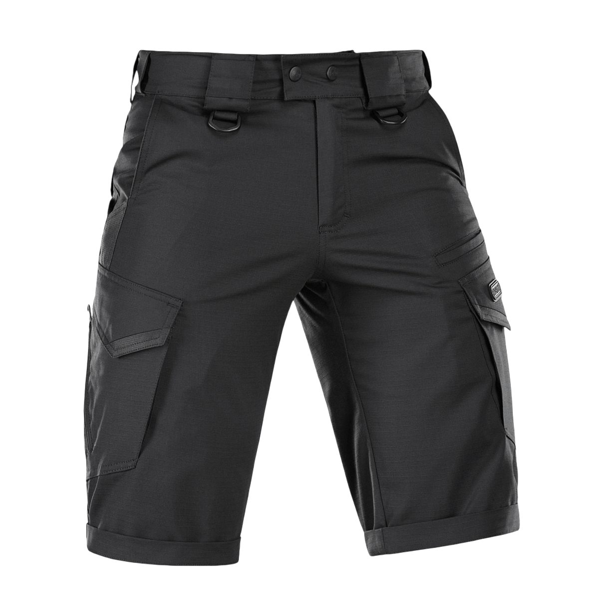 M-Tac Shorts Aggressor Gen.II Flex i sort, lavet af holdbart rip-stop materiale med Teflon-belægning, ideelle til træning og fritid.