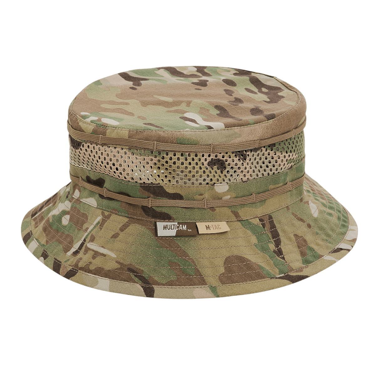 M-Tac Panamahat med Net Elite NYCO, camouflage design med mesh paneler, let og holdbar til udendørs brug.