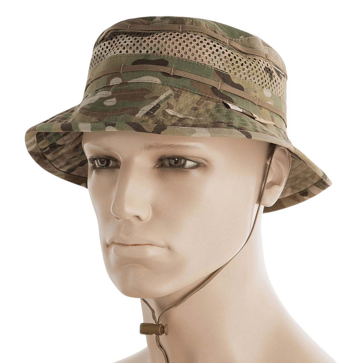 M-Tac Panamahat med Net Elite NYCO, camouflagehat med mesh sektion og snor til beskyttelse mod vind.