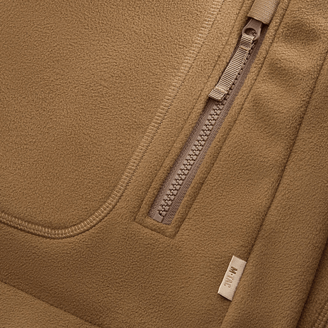 Detalje af M-Tac Norman Windblock Fleecejakke med lynlås og blødt fleece-materiale